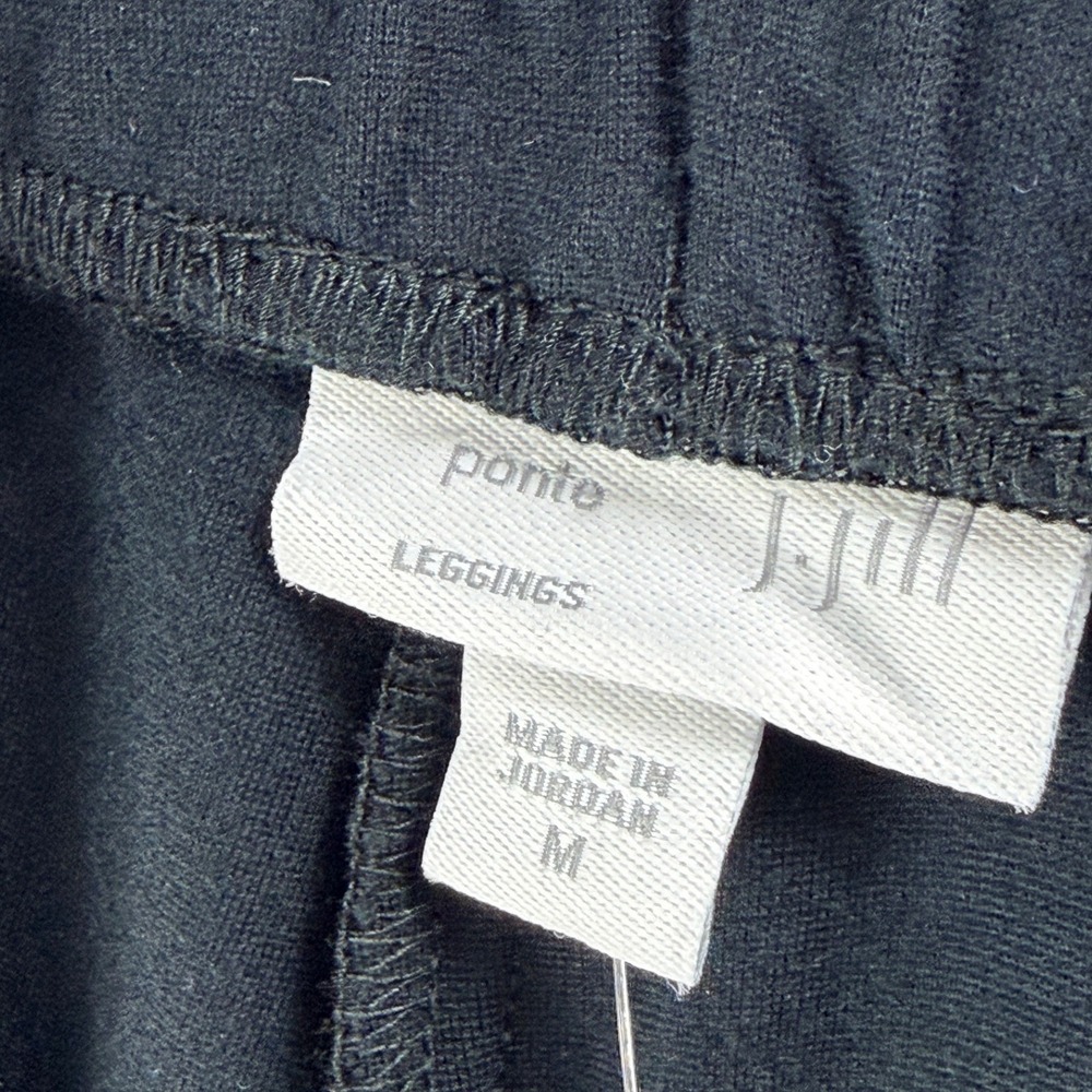 J. Jill Black Ponte Leggings Size M Center Seam Slim Leg Pull On‎ Pants NWT - Picture 11 of 12